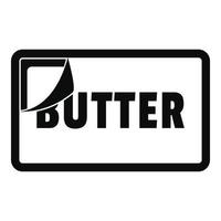 boter pak icoon, gemakkelijk stijl vector