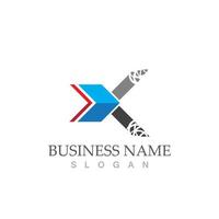 x brief logo sjabloon vector pictogram