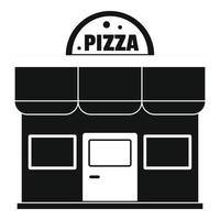 pizza winkel icoon, gemakkelijk stijl. vector