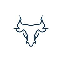 stier hoofd logo vector icon