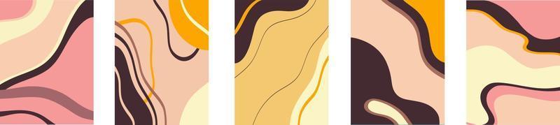 abstract modern Sjablonen met naakt neutrale tonen vector