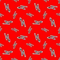 naadloos patroon met bliksem Aan een rood backdrop vector