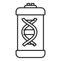 dna molecuul capsule icoon, schets stijl vector