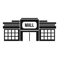 klein winkelcentrum gebouw icoon, gemakkelijk stijl vector
