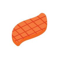 steak icoon, isometrische 3d stijl vector