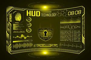 modern hud technologie scherm achtergrond vector