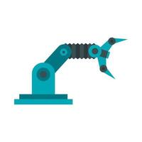 robot arm icoon, vlak stijl vector