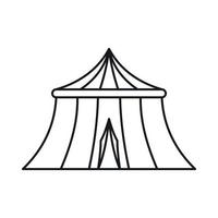 circus tent icoon, schets stijl vector