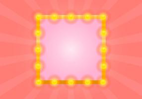 Verlichte spiegel met Roze Zonnestraal Vector