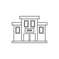 bank gebouw icoon, schets stijl vector