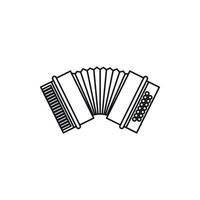 accordeon icoon, schets stijl vector