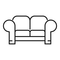 kinderen kamer sofa icoon, schets stijl vector