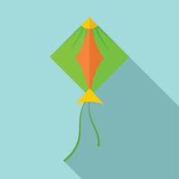 groen vlieger icoon, vlak stijl vector