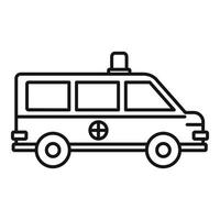 ambulance auto icoon, schets stijl vector