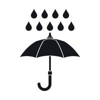 paraplu en regen icoon, gemakkelijk stijl vector