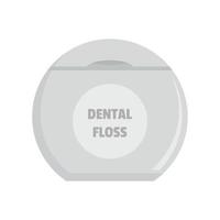 nieuw tandheelkundig floss icoon, vlak stijl vector