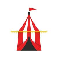 circus tent icoon, vlak stijl vector