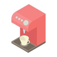 koffie machine icoon, tekenfilm stijl vector