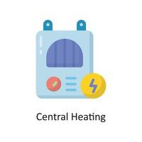 centraal verwarming vector vlak icoon ontwerp illustratie. huishouding symbool Aan wit achtergrond eps 10 het dossier