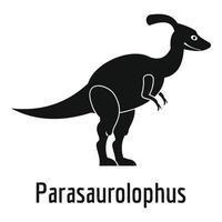 parasaurolophus icoon, gemakkelijk stijl. vector