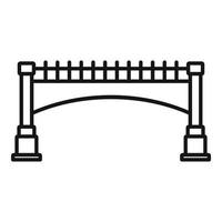 klein brug icoon, schets stijl vector