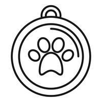 hond medaille icoon, schets stijl vector