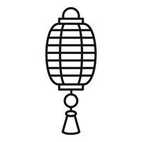 Aziatisch Chinese lantaarn icoon, schets stijl vector