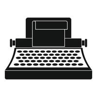 retro schrijfmachine icoon, gemakkelijk stijl vector