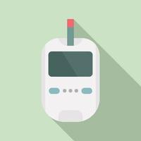 glucose meter icoon, vlak stijl vector