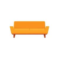 kameelrug sofa icoon, vlak stijl vector