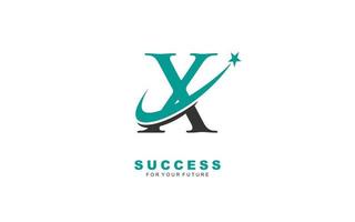 X logo ster voor branding bedrijf. brief sjabloon vector illustratie voor uw merk.