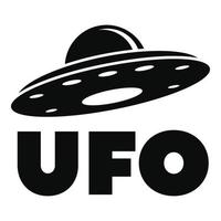 ufo schip logo, gemakkelijk stijl vector