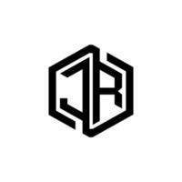 jr brief logo ontwerp in illustratie. vector logo, schoonschrift ontwerpen voor logo, poster, uitnodiging, enz.