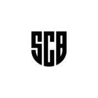 scb brief logo ontwerp in illustratie. vector logo, schoonschrift ontwerpen voor logo, poster, uitnodiging, enz.