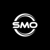 smo brief logo ontwerp in illustratie. vector logo, schoonschrift ontwerpen voor logo, poster, uitnodiging, enz.