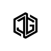jg brief logo ontwerp in illustratie. vector logo, schoonschrift ontwerpen voor logo, poster, uitnodiging, enz.