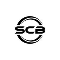 scb brief logo ontwerp in illustratie. vector logo, schoonschrift ontwerpen voor logo, poster, uitnodiging, enz.