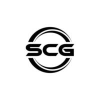 scg brief logo ontwerp in illustratie. vector logo, schoonschrift ontwerpen voor logo, poster, uitnodiging, enz.