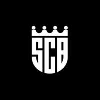 scb brief logo ontwerp in illustratie. vector logo, schoonschrift ontwerpen voor logo, poster, uitnodiging, enz.