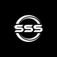 sss brief logo ontwerp in illustratie. vector logo, schoonschrift ontwerpen voor logo, poster, uitnodiging, enz.