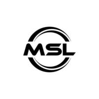 msl brief logo ontwerp in illustratie. vector logo, schoonschrift ontwerpen voor logo, poster, uitnodiging, enz.