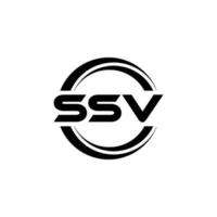 ssv brief logo ontwerp in illustratie. vector logo, schoonschrift ontwerpen voor logo, poster, uitnodiging, enz.