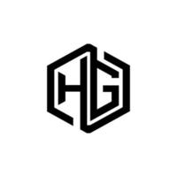 hg brief logo ontwerp in illustratie. vector logo, schoonschrift ontwerpen voor logo, poster, uitnodiging, enz.
