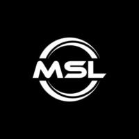 msl brief logo ontwerp in illustratie. vector logo, schoonschrift ontwerpen voor logo, poster, uitnodiging, enz.