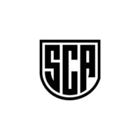 sca brief logo ontwerp in illustratie. vector logo, schoonschrift ontwerpen voor logo, poster, uitnodiging, enz.