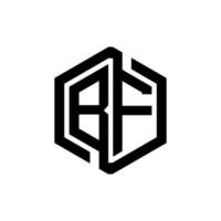 bf brief logo ontwerp in illustratie. vector logo, schoonschrift ontwerpen voor logo, poster, uitnodiging, enz.