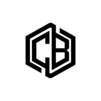 cb brief logo ontwerp in illustratie. vector logo, schoonschrift ontwerpen voor logo, poster, uitnodiging, enz.