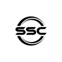 ssc brief logo ontwerp in illustratie. vector logo, schoonschrift ontwerpen voor logo, poster, uitnodiging, enz.