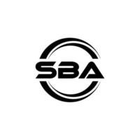 sba brief logo ontwerp in illustratie. vector logo, schoonschrift ontwerpen voor logo, poster, uitnodiging, enz.
