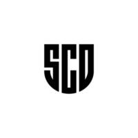 scd brief logo ontwerp in illustratie. vector logo, schoonschrift ontwerpen voor logo, poster, uitnodiging, enz.